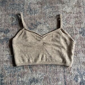 Aritzia Wilfred Cashmere Blend Knit Shelby Crop Top Size Small